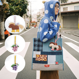 Tagi 怦怦日常休闲牛仔拼接包外出大容量单肩包牛仔包 想象拼接