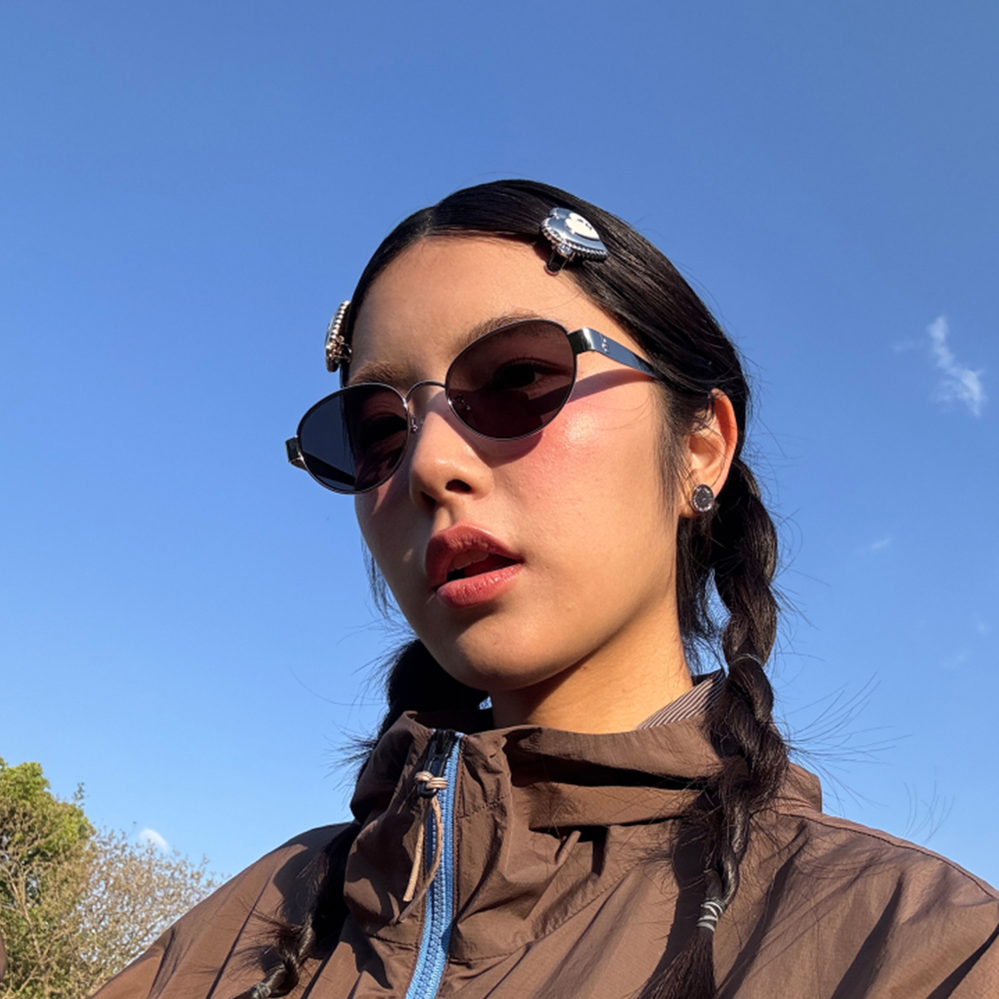 Tagi.复古飞行金属框墨镜女遮阳防紫外线飞行员太阳眼镜气质时尚