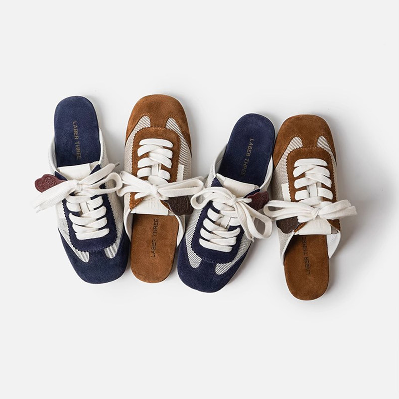 LABERTHREE包头低跟德训拖鞋