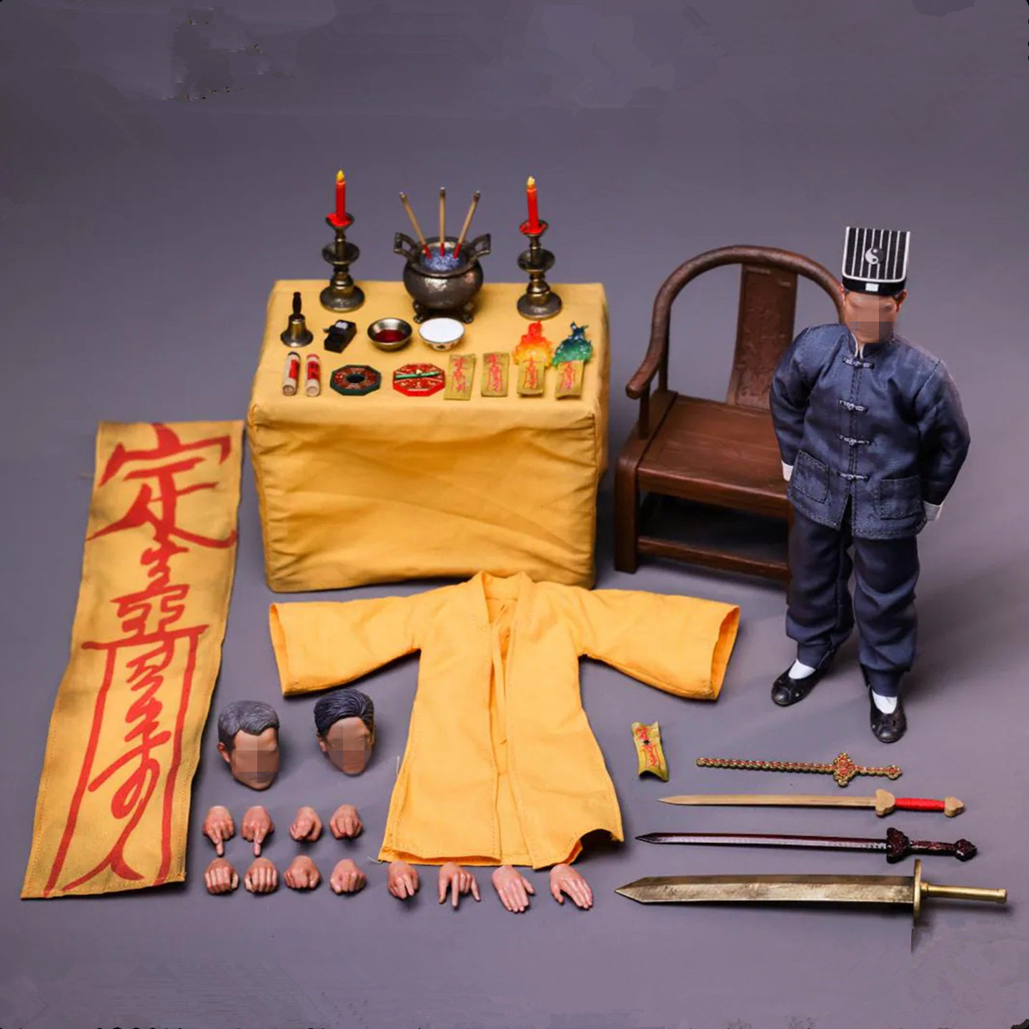 Mountain Studio 黄衣侠 僵尸先生 1/12可动人偶捉鬼先生一眉道长