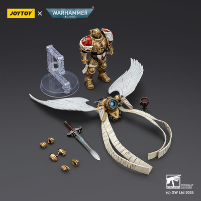 JOYTOY暗源战锤40K圣血天使 配备殷红阔剑的圣吉列诺1/18可动兵人