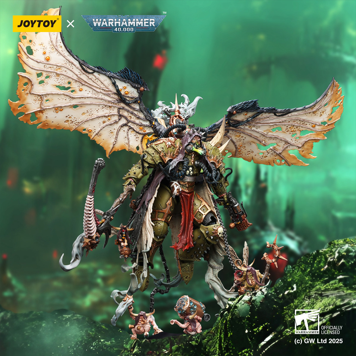 JOYTOY暗源战锤40K莫塔里安 纳垢恶魔原体1:18可动兵人模玩手办