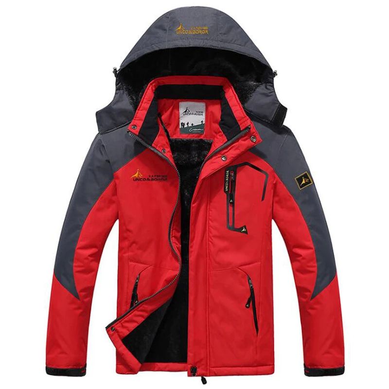 Men's Autumn Jackets Plush Fleece Winter Parka Men Windbreak