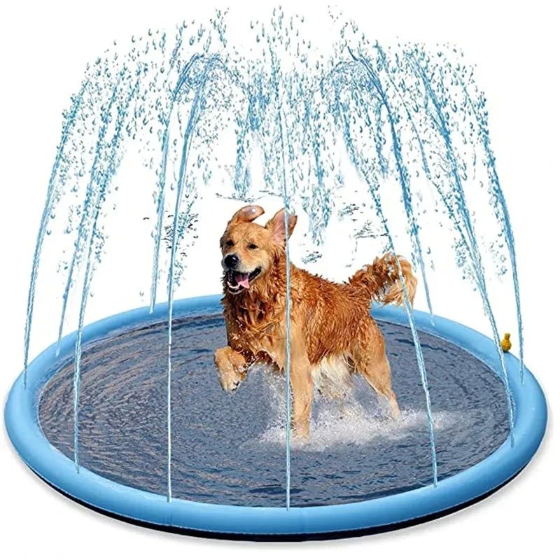 Pet Dog Sprinkler Cooling Mat Swimming Pool Inflatable Water