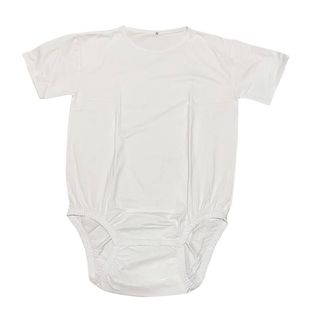 Crotch Sissy Baby Classic Pajamas Adult Snap Bodysuit Solid