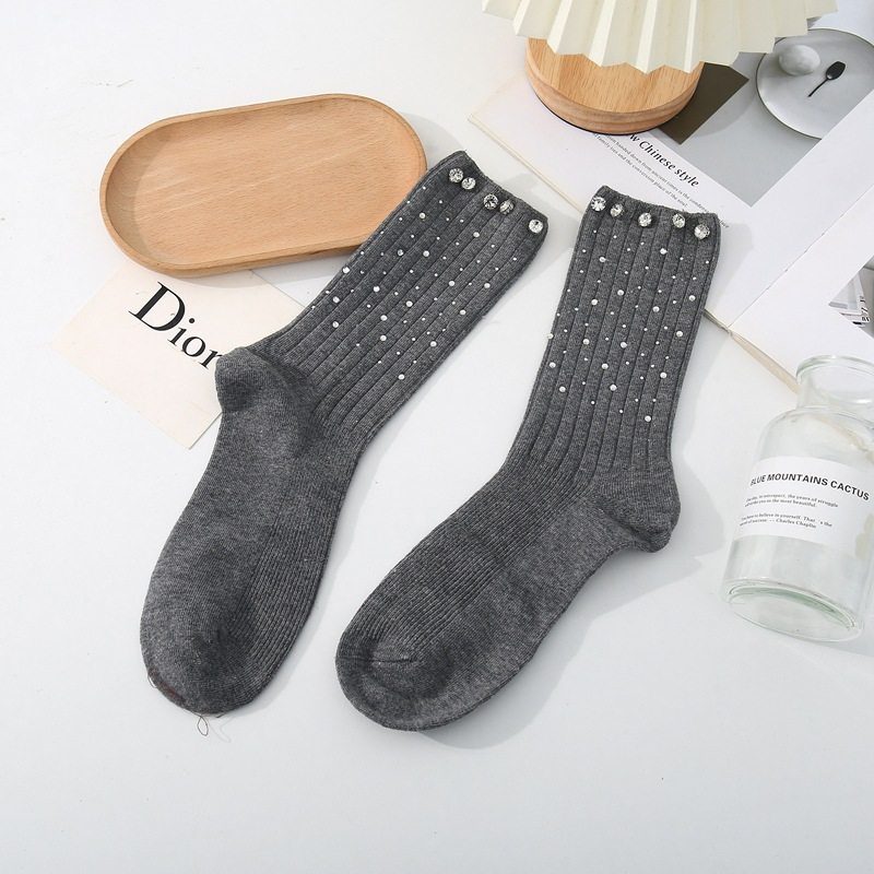 韩版烫钻满天星袜中筒女士棉袜东大门ins风个性甜美高级袜轻奢袜,纺织面料/辅料/配套,烫画/烫图/烫钻,淘宝优惠券,粉丝福利购,淘宝优惠卷