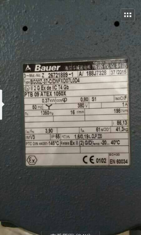 德国保尔bauer减速电机 bg30z-37-c/dnfxd07l0d4 一级代理