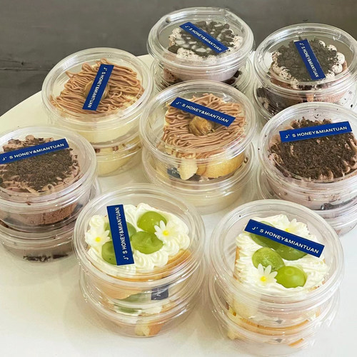 蛋糕卷包装盒冷萃酸奶布丁碗