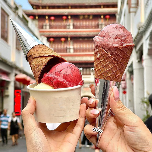 冰淇淋纸托甜筒纸筒铝箔防漏托