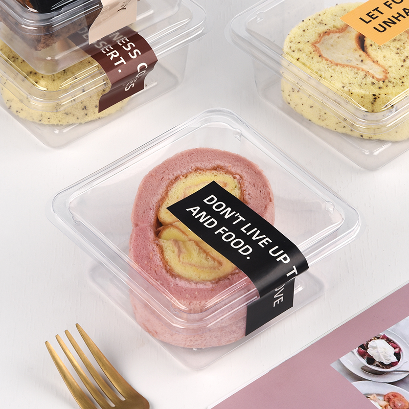 日式蛋糕卷包装盒瑞士卷打包切块盒甜品梦龙卷盒子烘焙切块单个