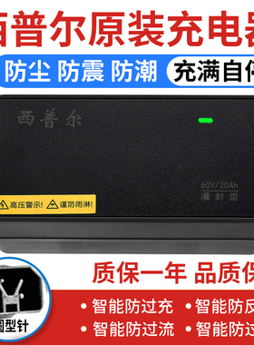 西普尔适用于雅迪电动车充电器48v12ah品字60v20ah72v32A圆针型头