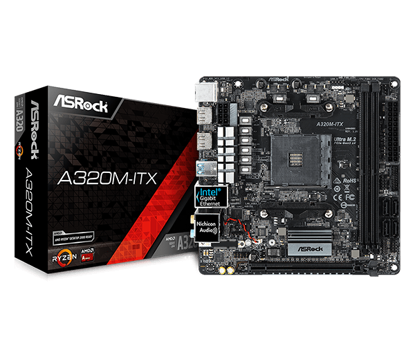 ASROCK/华擎科技 A320M-ITX AM4电脑台式机主板支持锐龙CPU主板-封面