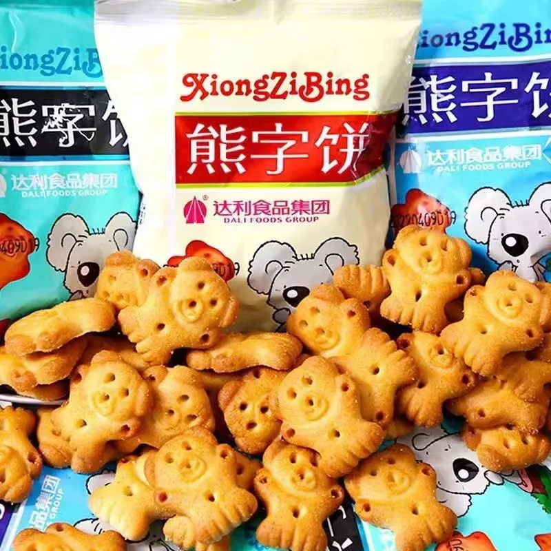 达利园好吃点熊字饼干手指饼儿童小零食散装怀旧休闲小吃整箱年货