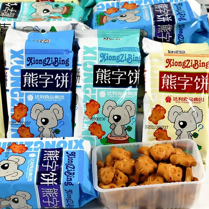 达利园好吃点熊字饼干手指饼儿童小零食散装怀旧休闲解馋小吃整箱
