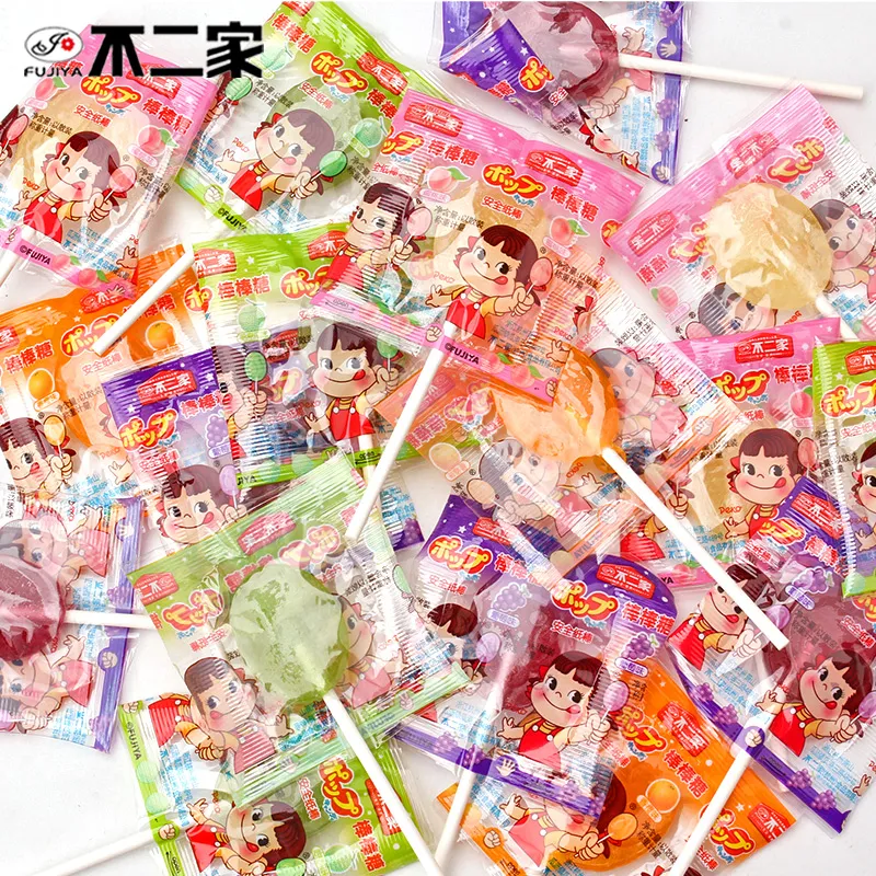 不二家棒棒糖混合水果牛奶味零食