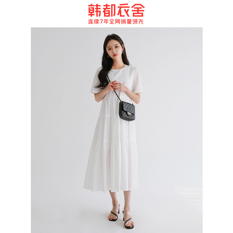韩都衣舍2020夏季新款女装韩版小个子气质裙子轻熟风长款连衣裙女