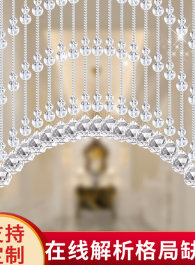 网红水晶珠帘免打孔门帘葫芦装饰隔断玄关过道洗手间卧室珠链挂帘