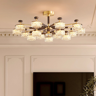 北美黑胡桃木客厅吊灯