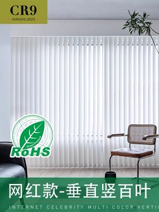 CR9垂帘百叶窗帘隔断帘屏风门帘办公室客厅阳台遮光垂直帘竖百叶