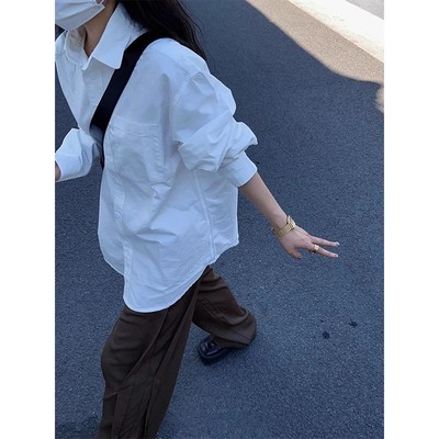 日系复古工装长袖衬衫男秋季美式
