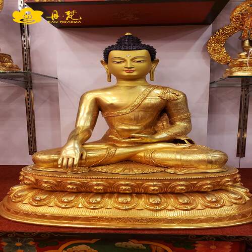 尼泊尔释迦族精品释迦牟尼雕像二尺佛祖雕像高66cm西藏古代铜雕