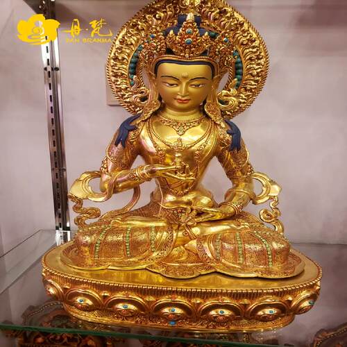 尼泊尔金刚萨埵雕像释迦族大师作品全鎏金精品垛53cm西藏古代铜雕