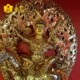 尼泊尔全鎏金格萨尔王雕像纯铜其他国家护法特色高40cm