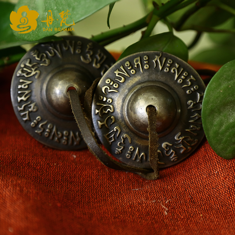 尼泊尔纯铜碰铃铜钹铜镲钹法器乐器手工纯铜铙中号碰铃