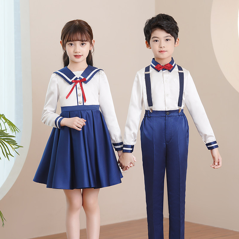 六一儿童合唱演出服小学生大合唱男女童诗歌朗诵演讲比赛表演服装