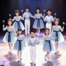 亮片歌唱比赛服装 元 旦儿童合唱演出服小学生朗诵表演服公主裙新款