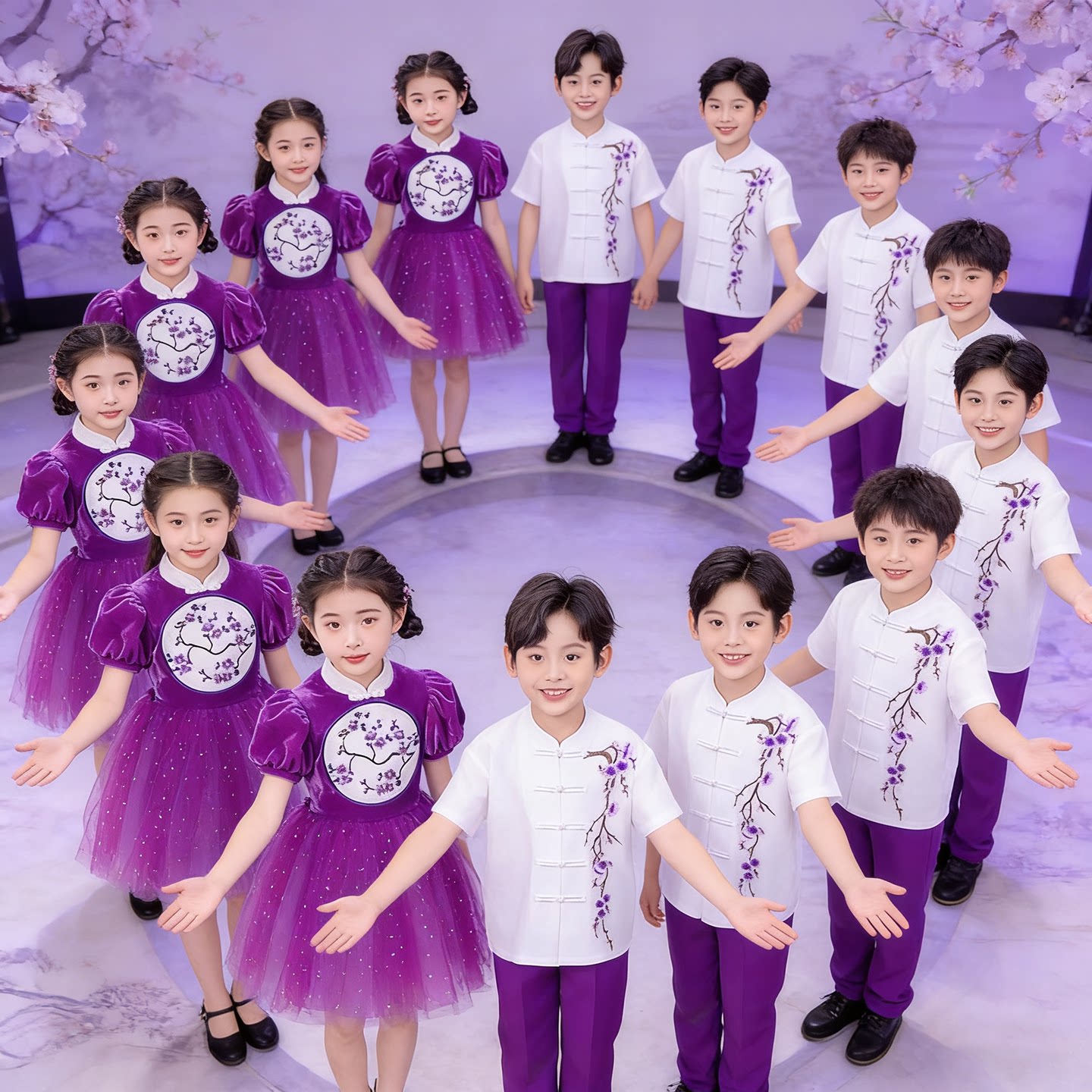 六一儿童演出服小学生合唱服表演服幼儿园歌唱主持礼服朗诵表演服