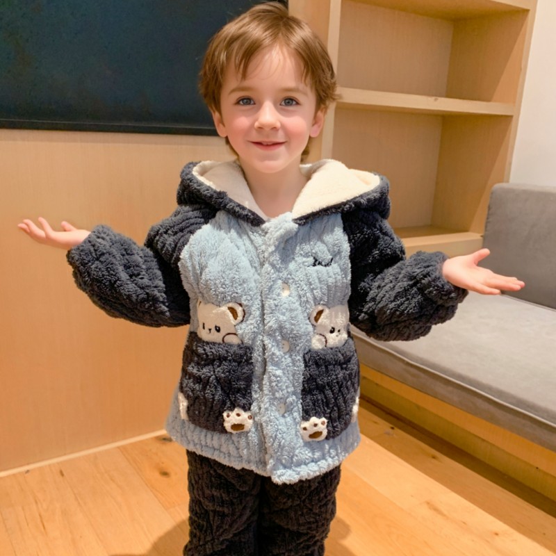 男三层加厚法兰绒夹棉