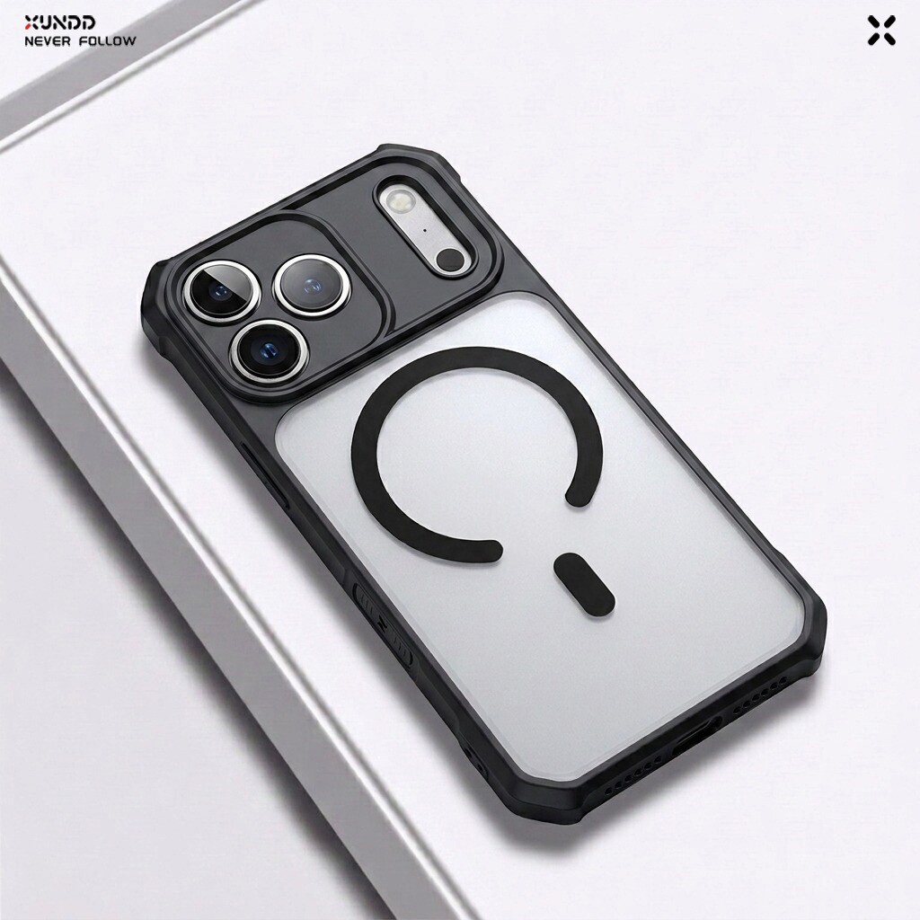 讯迪适用于iphone18promax手机壳磁吸环适用于苹果18pro保护套薄透明简约全包18promax防摔支架iPhone18后壳