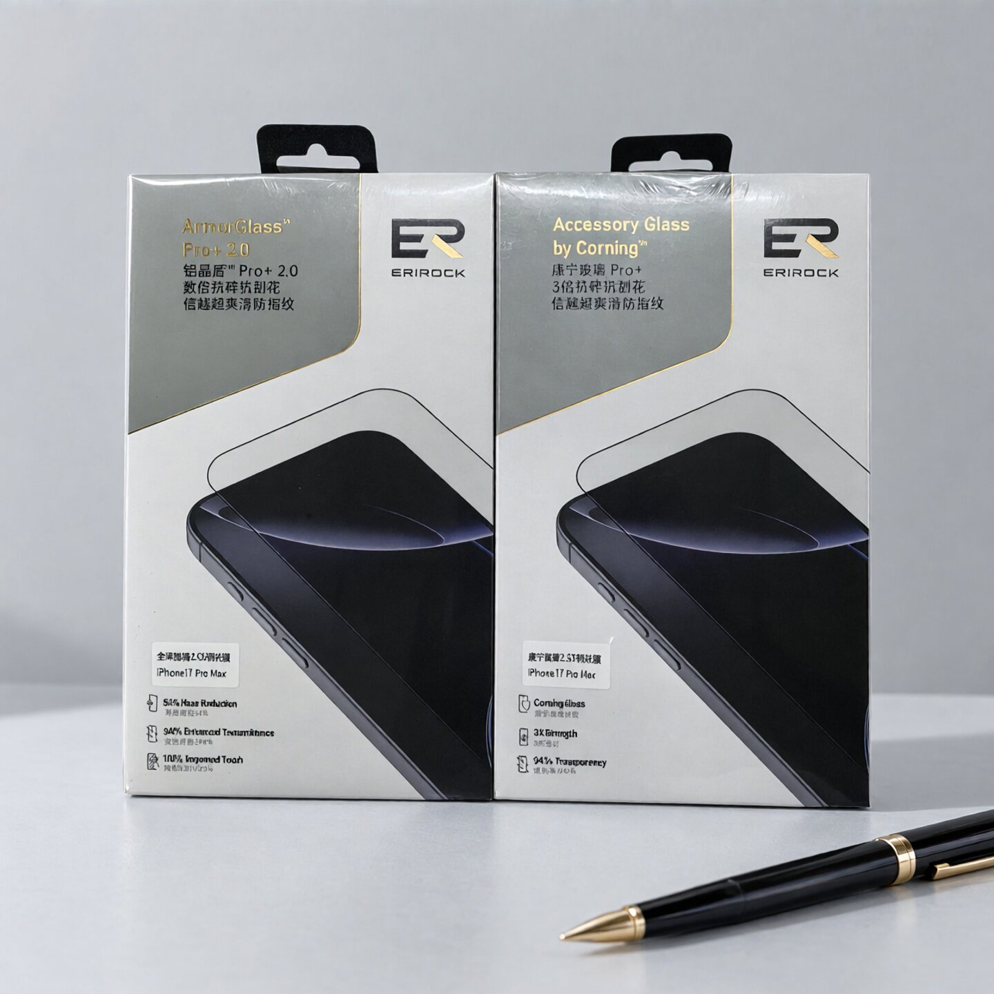 艾瑞可适用iPhone17ProMax全屏高清钢化膜17pro康宁膜iPhone17屏幕膜高清Phone16promax贴膜iPhone Air钢化膜