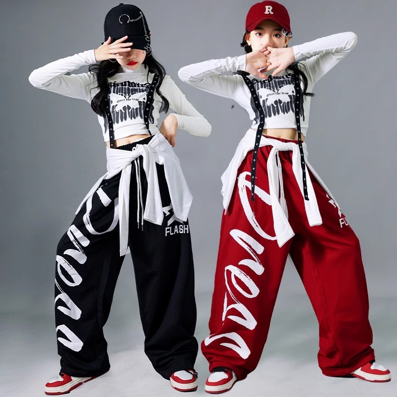 速发孩装azz爵士舞演出服孩练功服服衣街舞上j少儿舞蹈走秀潮装