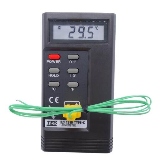 现货温度计1310数字接触式测温仪器TYPE-K型热R电偶固体表面温控