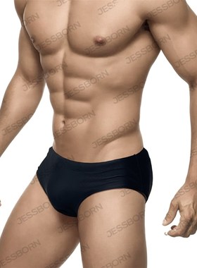 速发J男BOR艺考E士三角尴裤纯色尼龙罩杯防泳尬游泳裤温泉冲浪