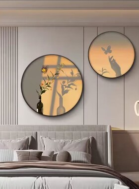 速发卧室装饰画简约挂2壁画高级感主卧床头背景墙面房画间02新款