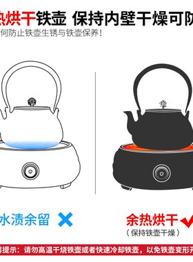 速发老铁壶煮茶器套装电陶炉烧水壶大容量家用生铁壶礼盒装1004z