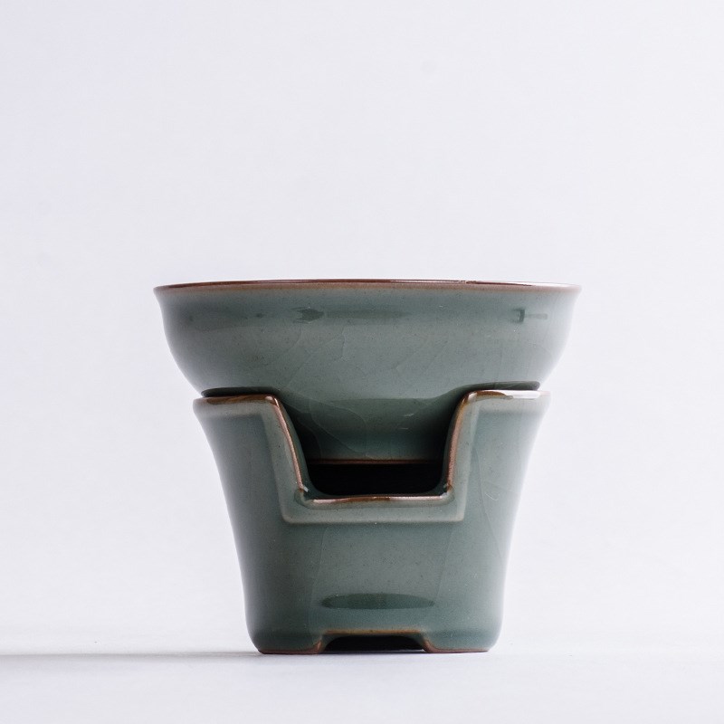 速发精档哥窑全套茶具套装高品陶瓷功夫茶具10头木柄侧把茶具