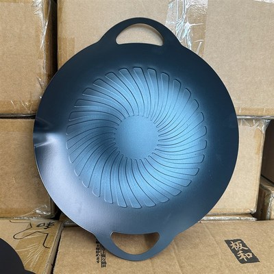 速发户烤露营板盘烧烤盘纯铁烤肉锅家用铁烤烧瓦斯炉卡式炉外肉盘