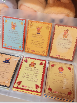 PPMT1234代星星人拉布布盲盒卡片dimoo身份卡3寸收纳展示收纳卡套