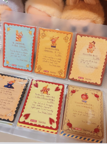 PPMT1234代星星人拉布布盲盒卡片dimoo身份卡3寸收纳展示收纳卡套