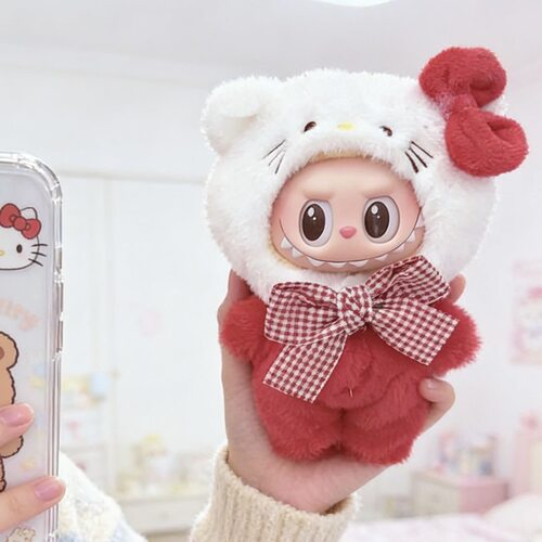 HelloKitty同款娃衣三丽鸥手作萌系变身装冬季新款10cmLabubu衣服