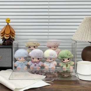 Dimoo新生日记搪胶毛绒端盒亚克力收纳玩具展示盒盲盒手办防尘盒