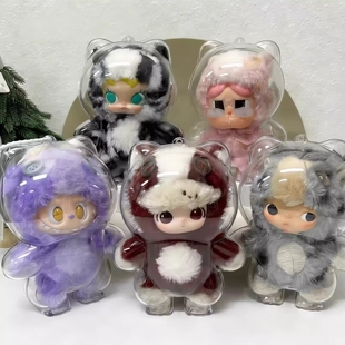 马力全开小野搪胶保护壳透明收纳盒dimoo通关马sp遛娃包挂心愿马