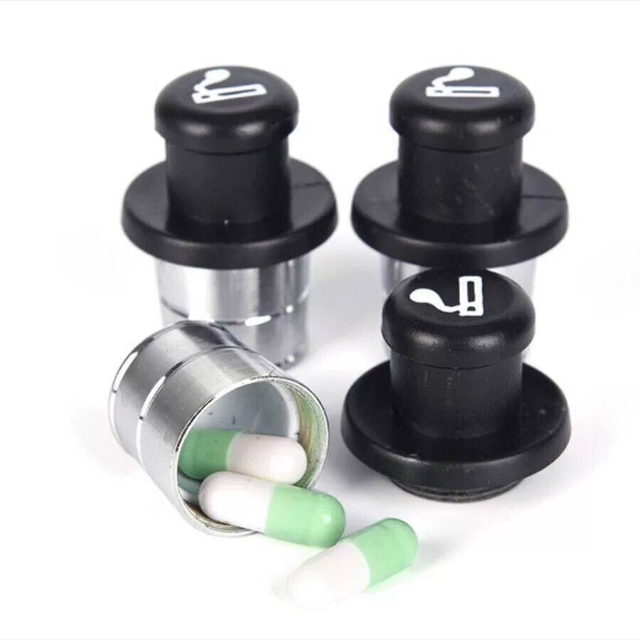 汽车车载点烟器形状药盒 隐私储物个性隐藏式储物器