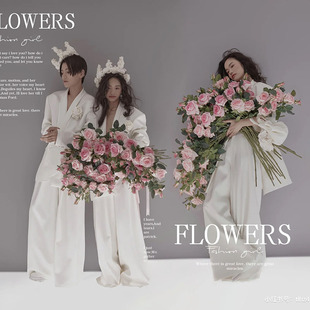 影楼情侣网红主题婚纱照摄影拍照服装时尚新潮街拍旅拍便装礼服