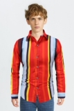 1508-C98-P25男装2025秋装新款大码长袖衬衫花色印花衬衣男装模特，男装衬衫，星座1508-1