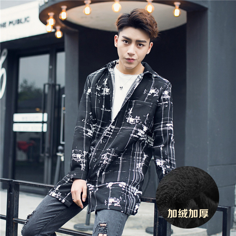 1508-F01厚款-P40冬款加绒加厚风衣S-XXL秋冬青少年中长款厚衣，男装风衣，星座1508-1